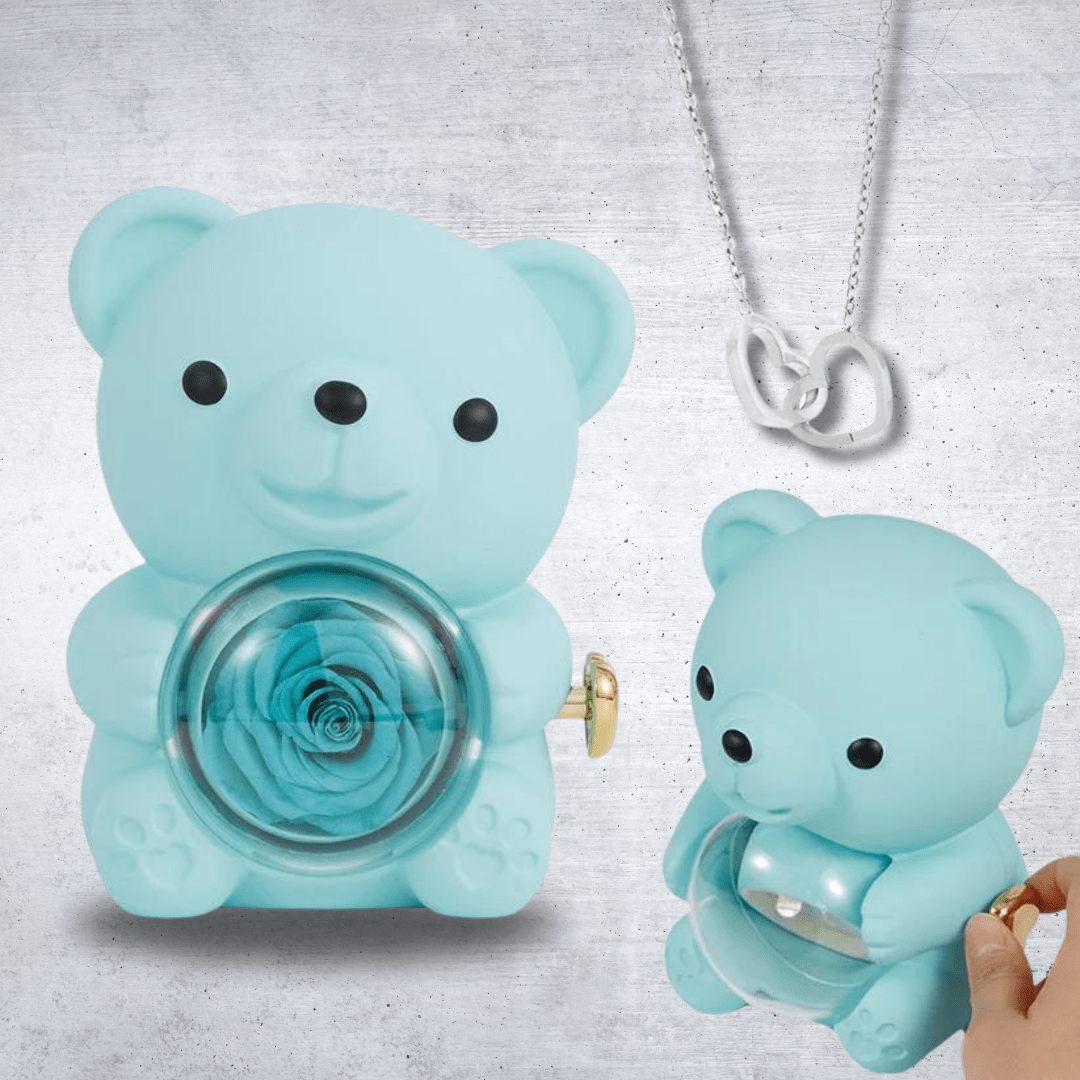 Boîte cadeau Ours avec Collier Caché