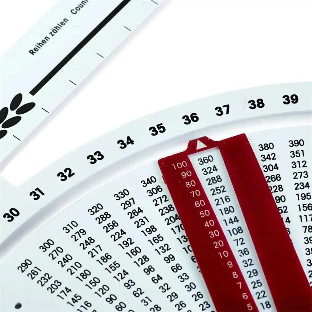 Règle de comptage pour tricot