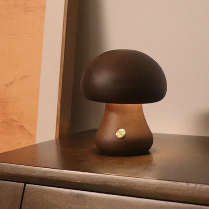 Lampe Champignon en Bois Massif