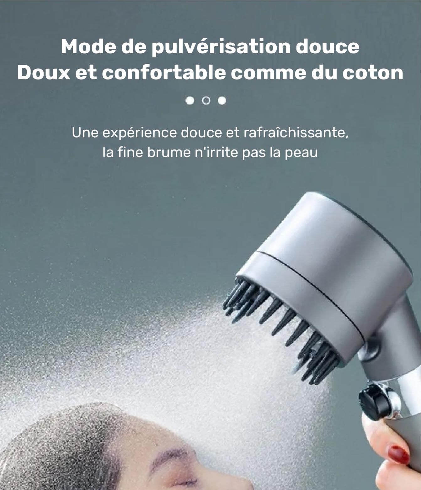 La pomme de douche polyvalente