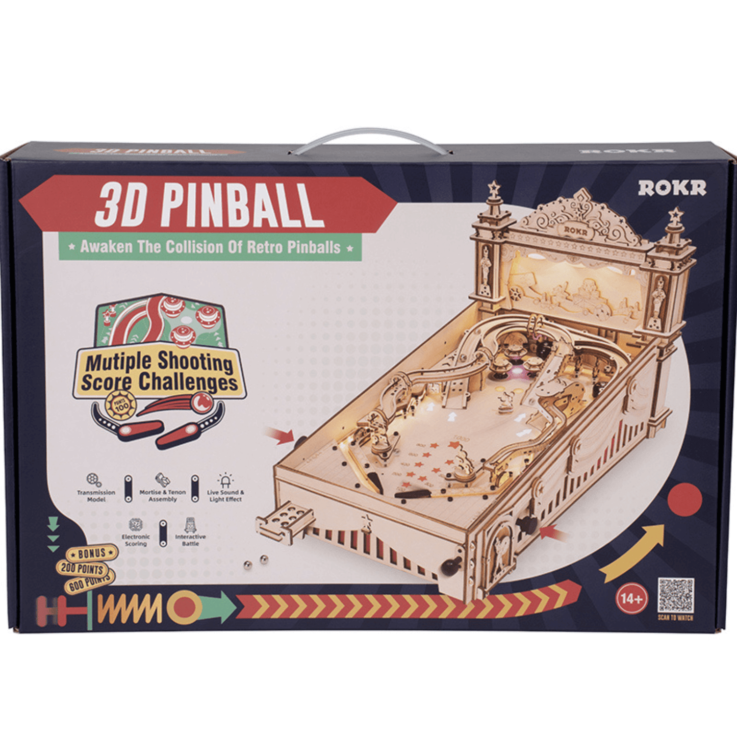 Pinball 3D - Flipper en bois 3D