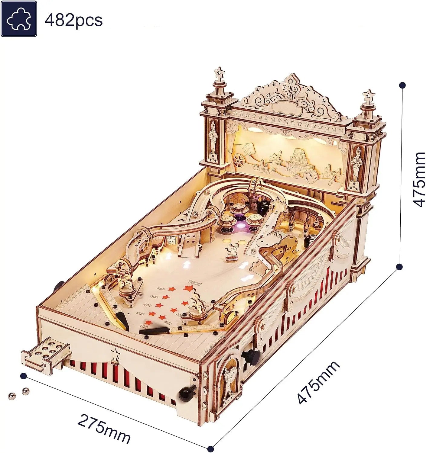 Pinball 3D - Flipper en bois 3D