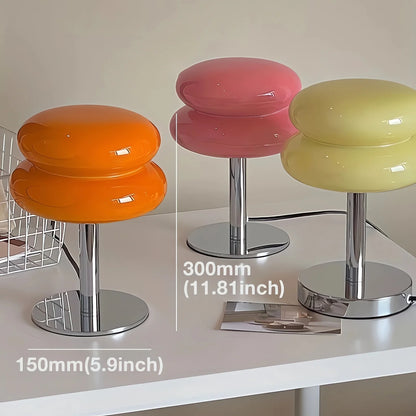 Lampe de table en verre ondulé Lollipop